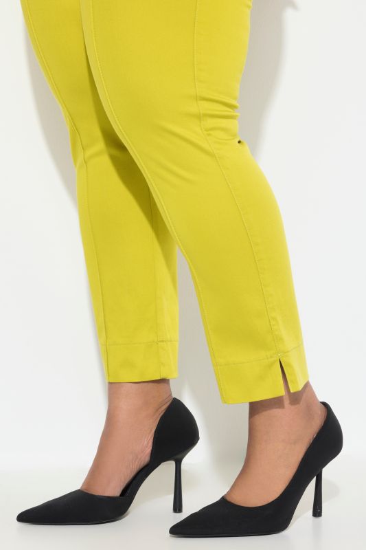 Cigarette Pintuck Elastic Waistband Pants