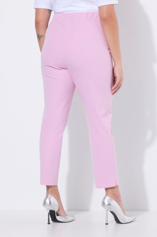Cropped Stretch Blend Elastic Waistband Pants