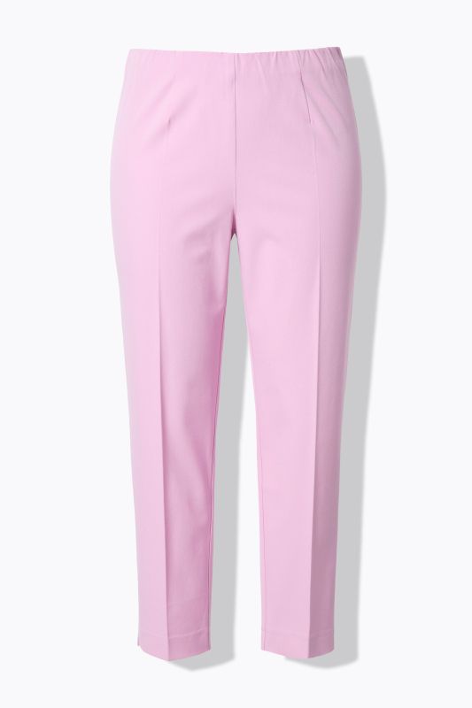 Cropped Stretch Blend Elastic Waistband Pants
