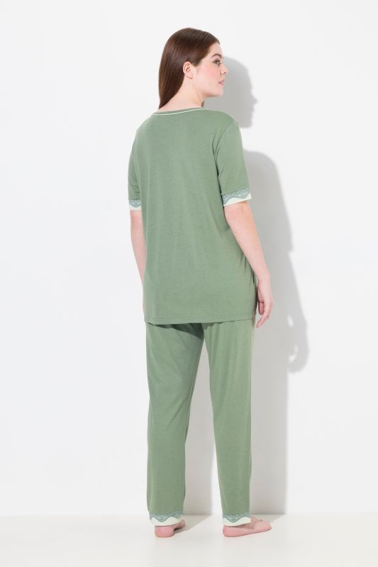 Lace Trim Pajama Set