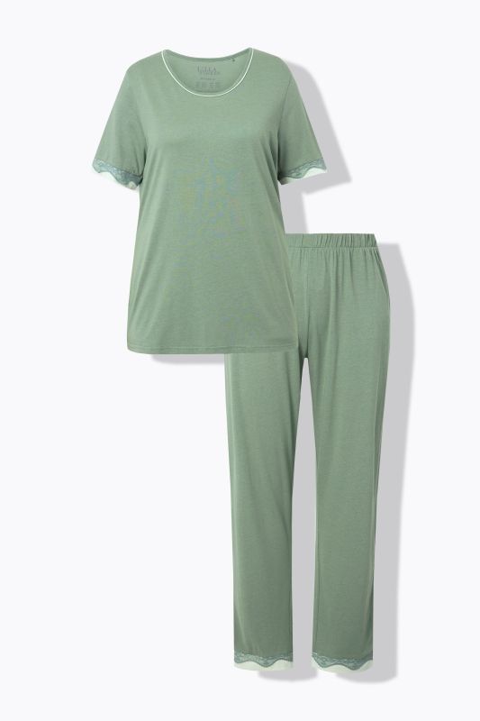 Lace Trim Pajama Set