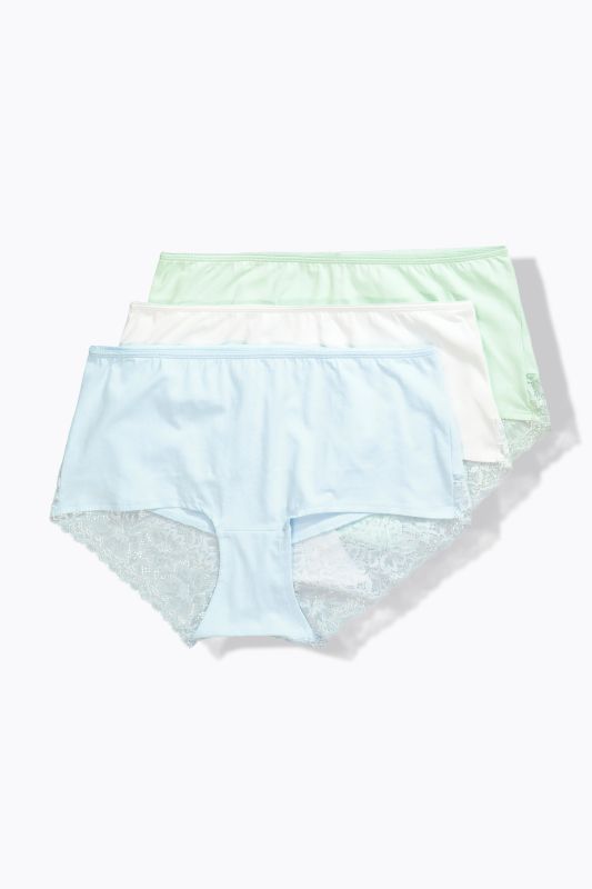 3 Pack Lace Detail Hipster Briefs