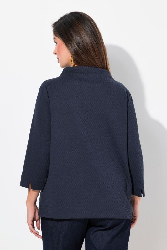 Draped Textured Sweatshirt