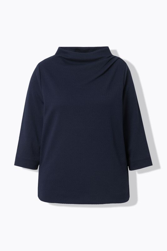 Draped Textured Sweatshirt