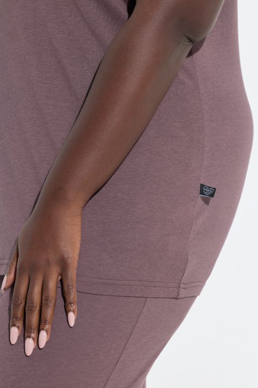 Lapel Collar Short Sleeve Two Piece Pajama Set