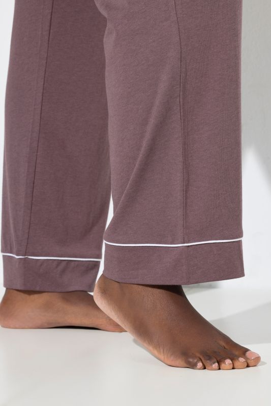 Lapel Collar Short Sleeve Two Piece Pajama Set