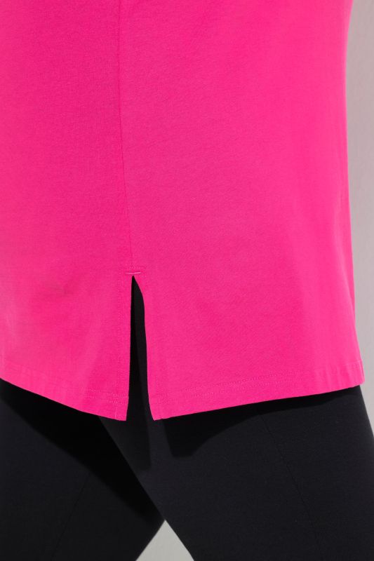 Short Sleeve V-Neck Knit Tunic