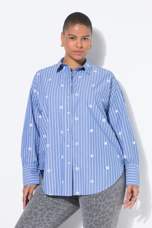 Sequined Pinstripe Blouse