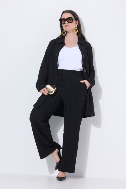 Wide Leg Elastic Waist Stretch Fit Pants