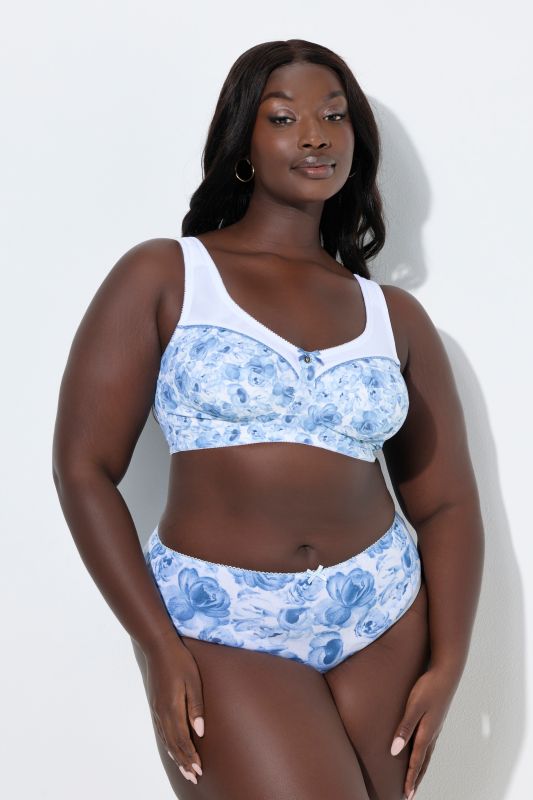 Сутиен с принт на рози