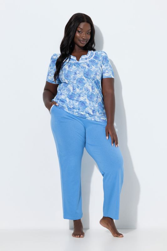 Porcelain Rose Two Piece Pajama Set