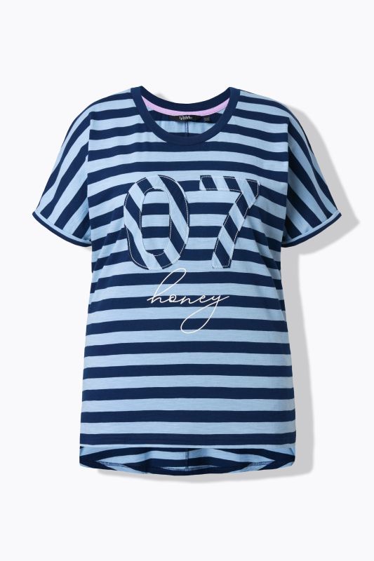 Patchwork Striped Graphic Tee