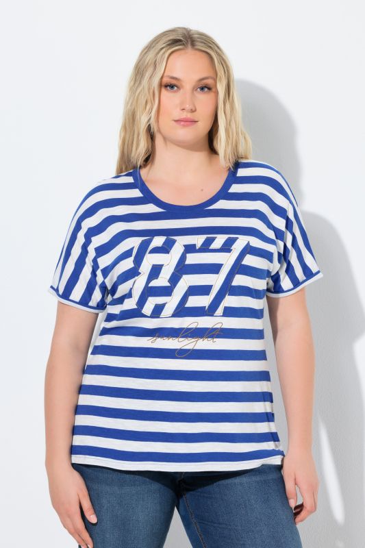 Patchwork Striped Graphic Tee