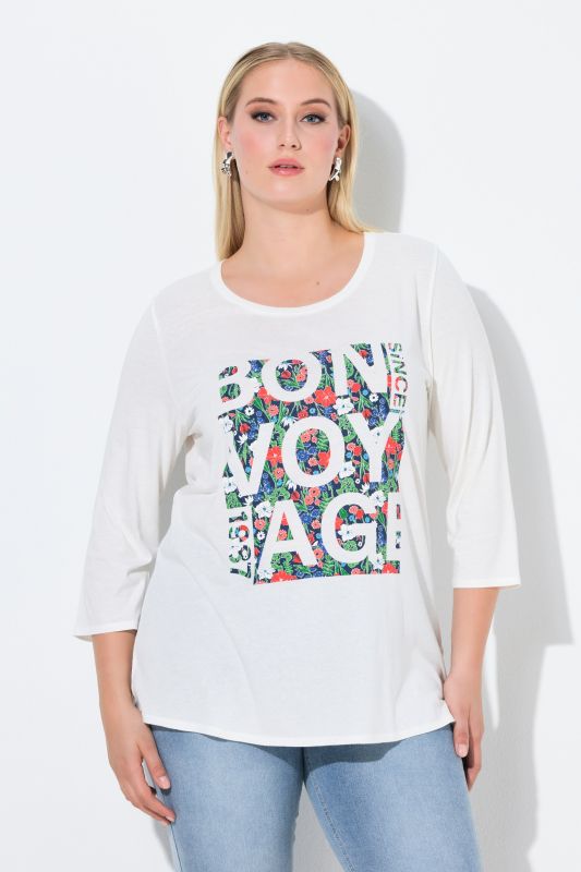 Bon Voyage Floral Lettering Tee