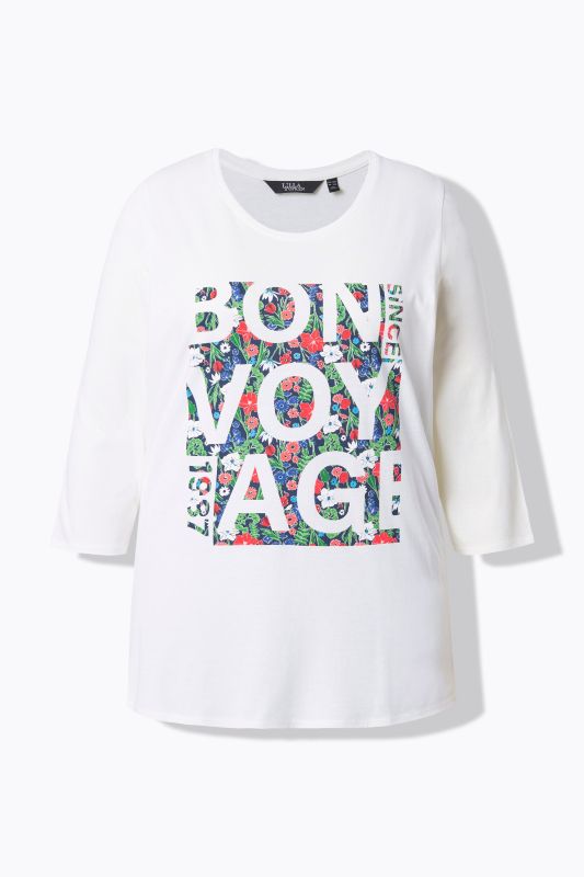Bon Voyage Floral Lettering Tee