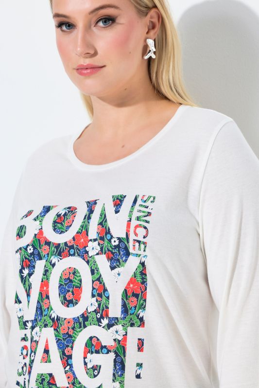 Bon Voyage Floral Lettering Tee