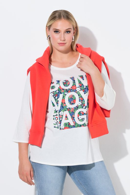 Bon Voyage Floral Lettering Tee