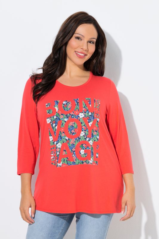 Bon Voyage Floral Lettering Tee