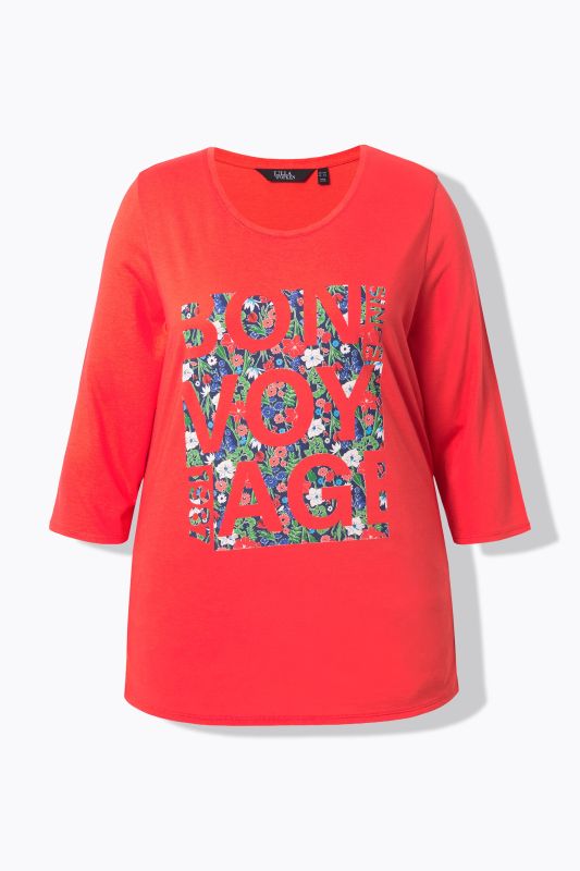 Bon Voyage Floral Lettering Tee