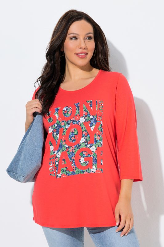 Bon Voyage Floral Lettering Tee