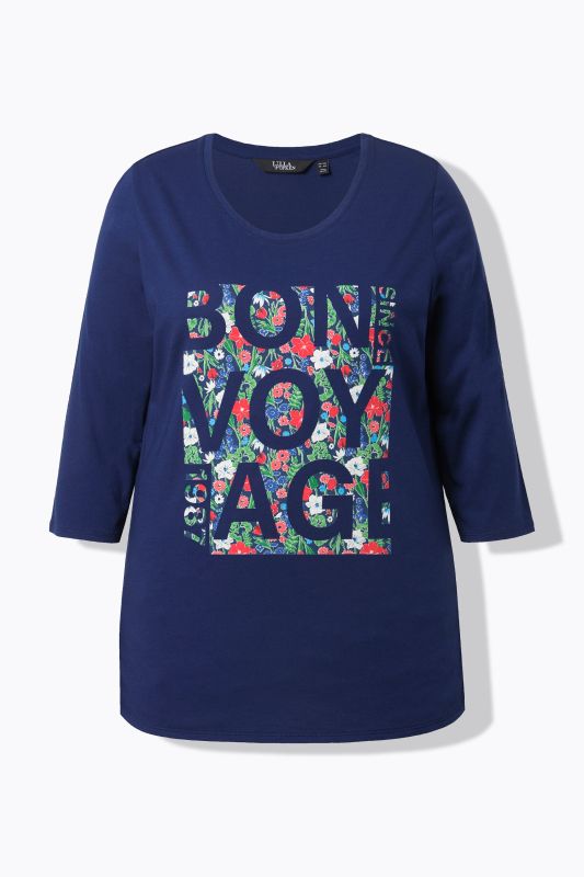 Bon Voyage Floral Lettering Tee