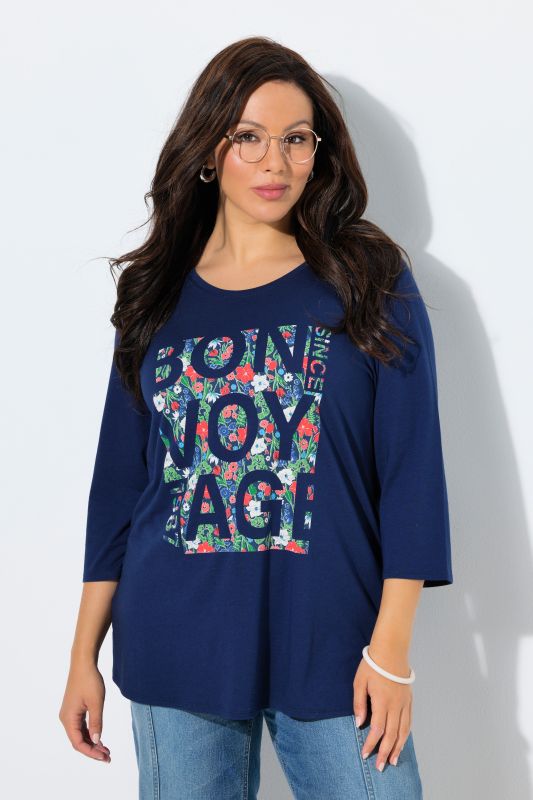 Bon Voyage Floral Lettering Tee