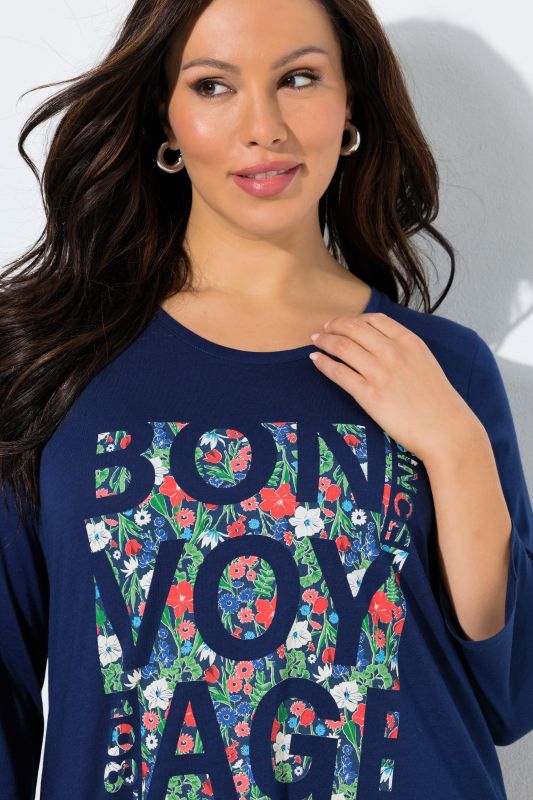 Bon Voyage Floral Lettering Tee