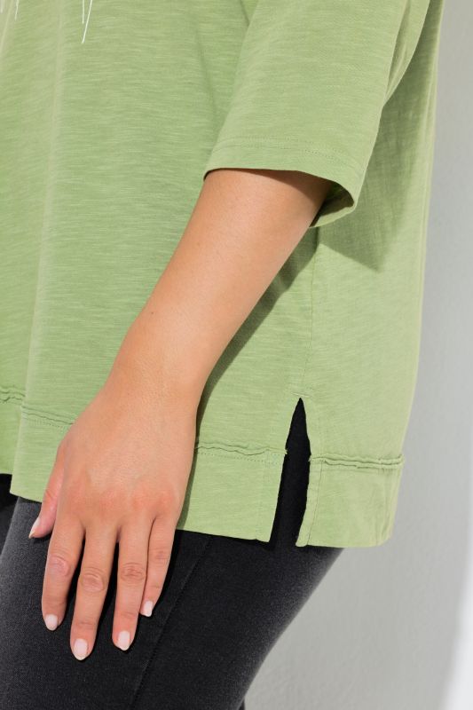 Raw-Edged Botanical Graphic Tee