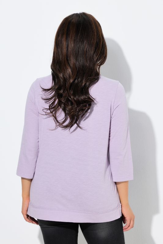 Raw-Edged Botanical Graphic Tee