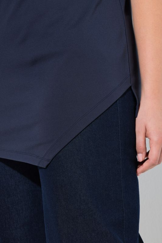 Тениска с асиметричен подгъв