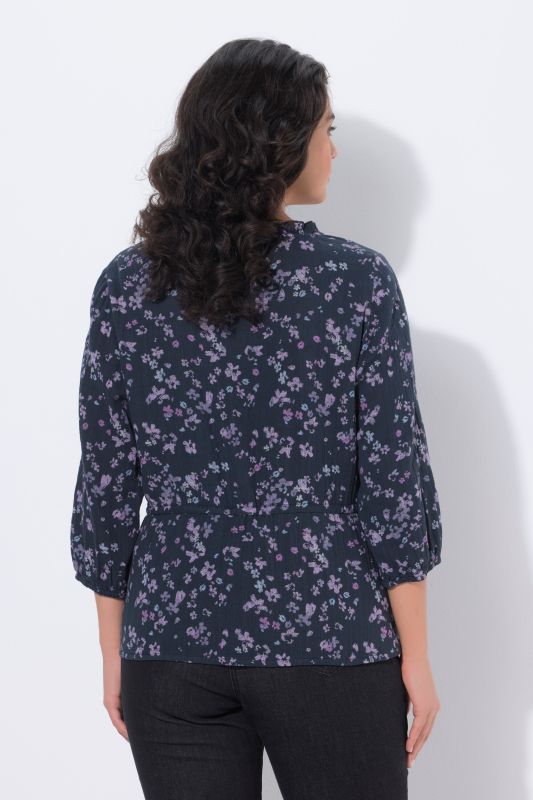 Блуза от муселин с флорален принт