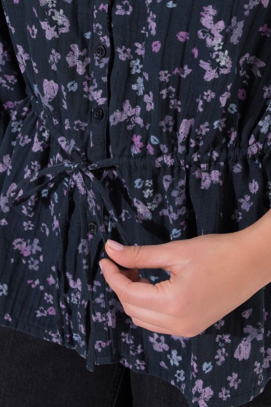 Блуза от муселин с флорален принт