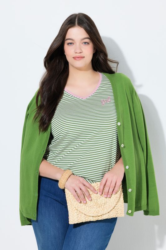 Тениска с райета и къси ръкави