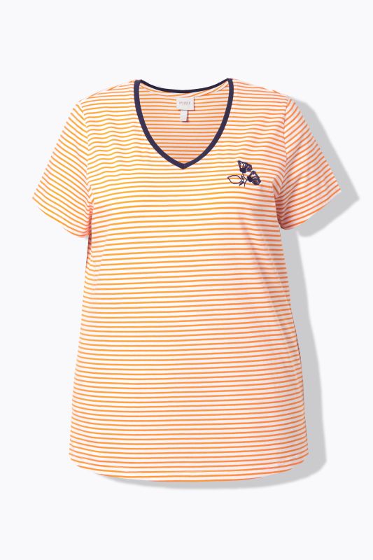 Тениска с райета и къси ръкави