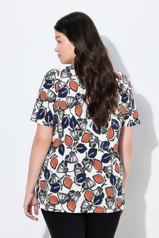 Тениска с принт на лимони