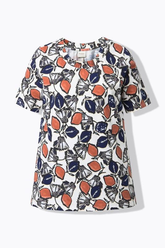 Тениска с принт на лимони