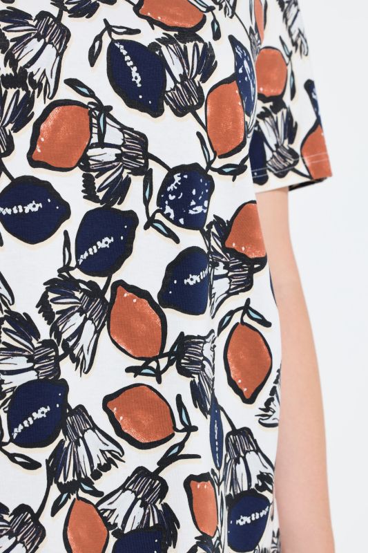 Тениска с принт на лимони