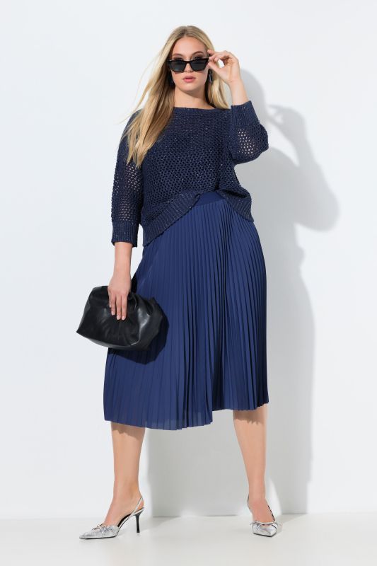 Пола плисирана с еластична талия