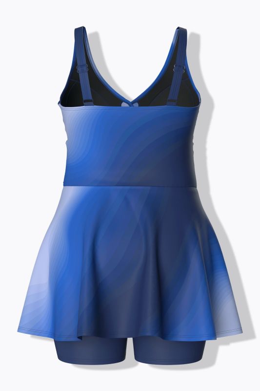 Gradient Wrap Look Swim Dress