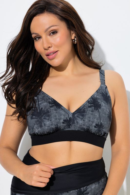 Бански от 2 части с принт на палми