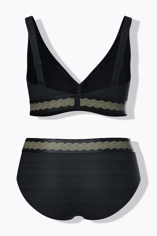 Бански от 2 части със златни акценти