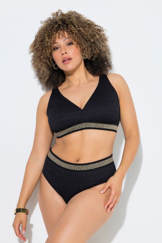 Бански от 2 части със златни акценти