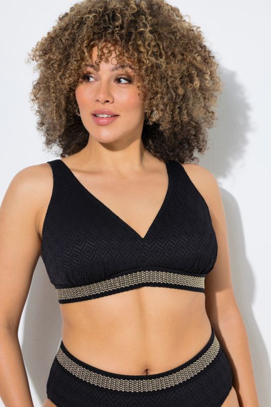 Бански от 2 части със златни акценти