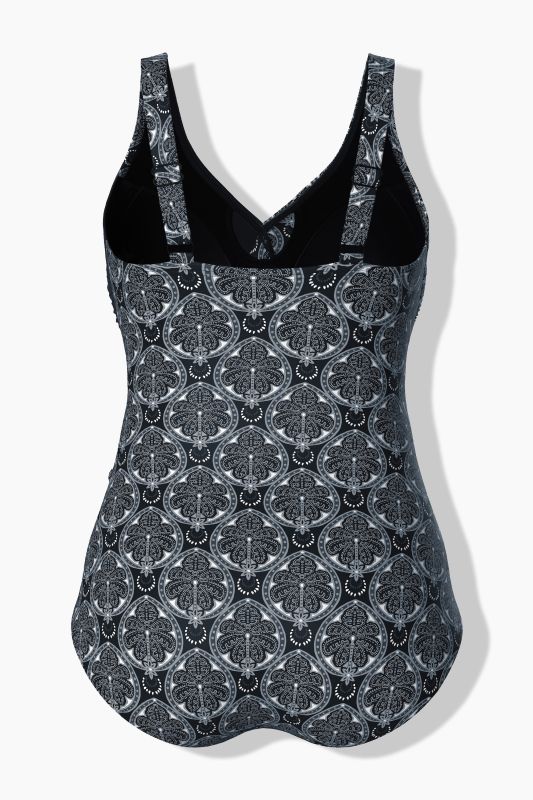 Бански с мозаечен принт