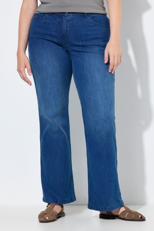 Дънки памучни с широки крачоли