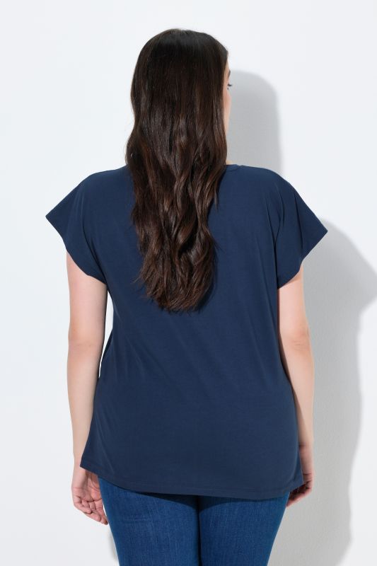 Тениска с мрежесто деколте