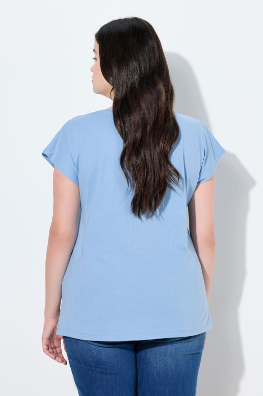 Тениска с мрежесто деколте