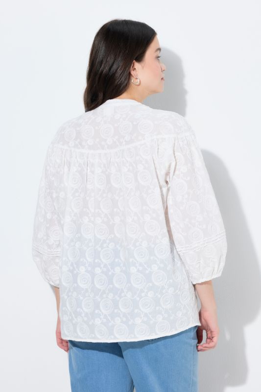 Риза с бродерия на рози