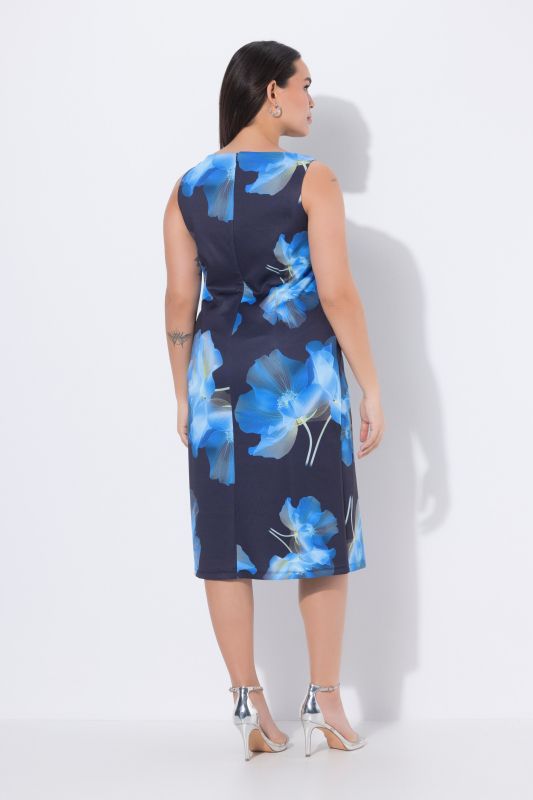 Рокля без ръкави с принт на цветя