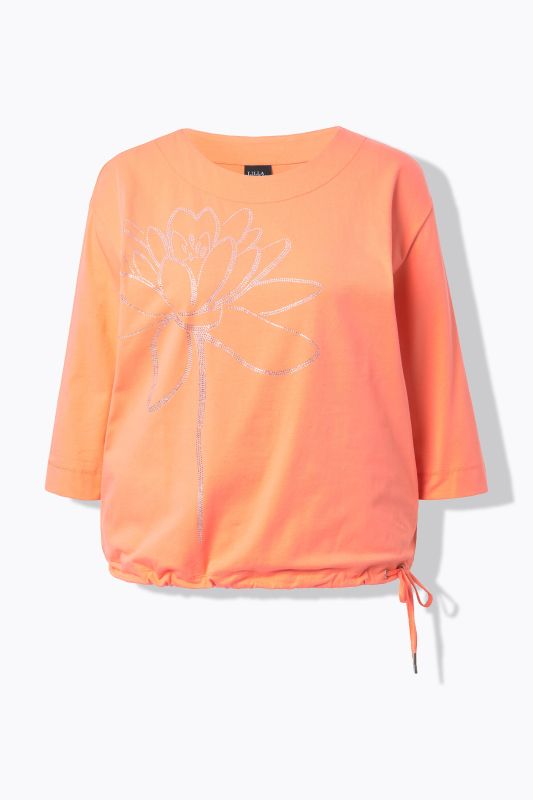 Блуза с цвете от кристали